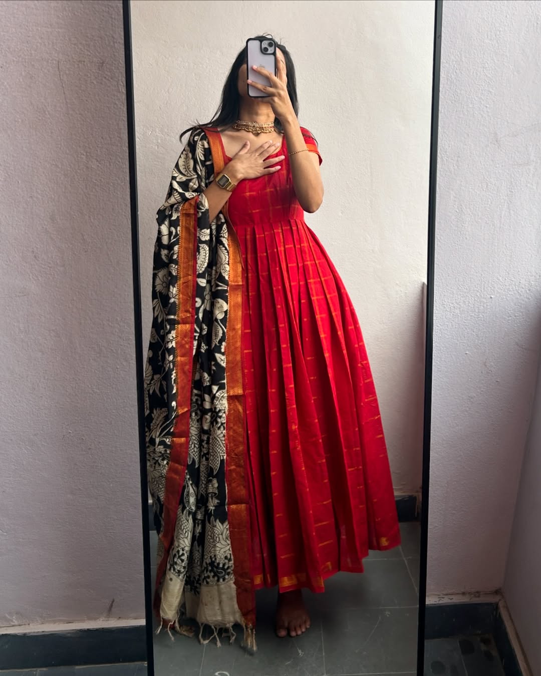 Rajvi Flared Kurta With Dupatta