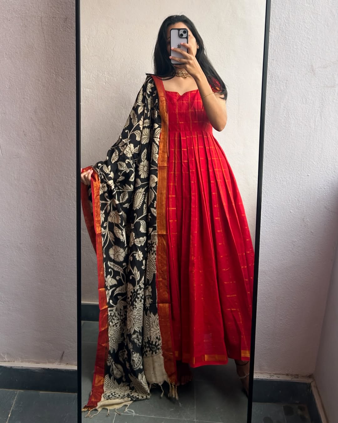 Rajvi Flared Kurta With Dupatta